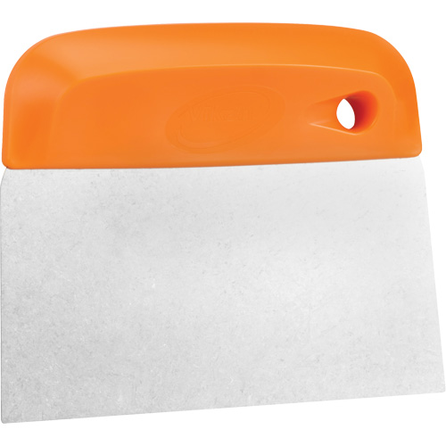 Flexible Stainless Steel Dough Cutter/Scraper, Orange, 4-1/2" W x 5-3/4" L The Estey Group
