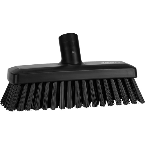 Compact Wall/Deck Broom, Stiff Bristles, 8-9/10", Polyester/Polypropylene, Black The Estey Group