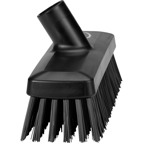 Compact Wall/Deck Broom, Stiff Bristles, 8-9/10", Polyester/Polypropylene, Black The Estey Group