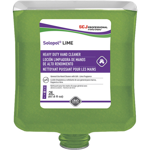 Savon de puissance moyenne pour les mains Solopol, Pierre ponce, 2 L, Cartouche en plastique, Lime The Estey Group