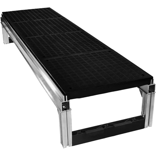 FOUNDATION Smooth Modular Aluminum Work Platform Kit, 36" W x 72" D, 400 lbs. Capacity, All-Welded The Estey Group