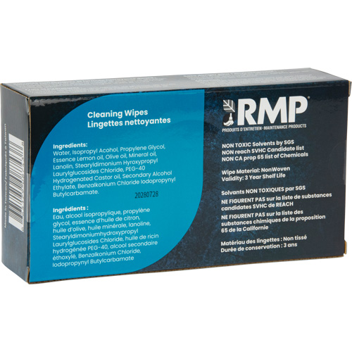 X-Large Cleaning Wipes, 80 Wipes, 8" x 8" The Estey Group