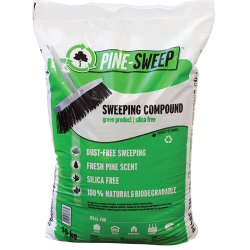 Pine Sweep Biodegradable Sweeping Compound, Bag, 44 lbs. (20 kg) The Estey Group