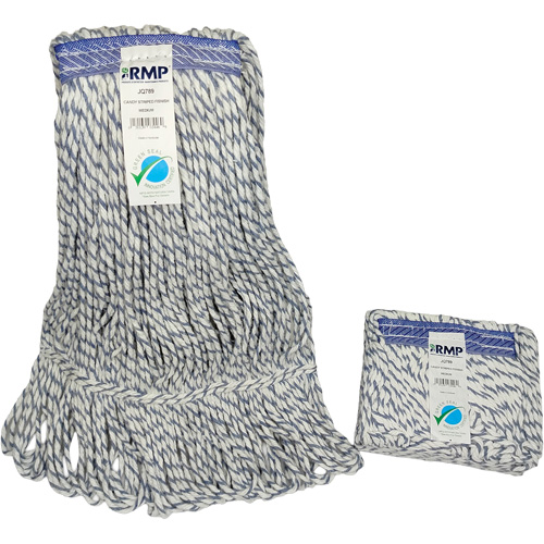 Candy-Striped Mop Head, Floor Finishing, Synthetic, Loop Style The Estey Group