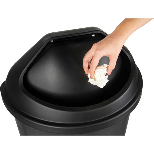 Half-Round Garbage Bin, Polyethylene, 21 US gal. The Estey Group