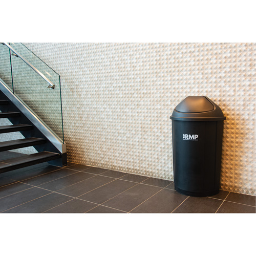 Half-Round Garbage Bin, Polyethylene, 21 US gal. The Estey Group