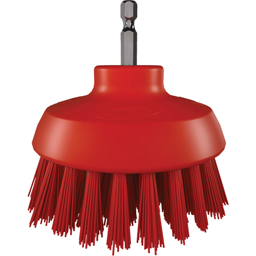 HyDrive Round Drill Brush, Extra Stiff Bristles, 3-1/10" Long, Red The Estey Group
