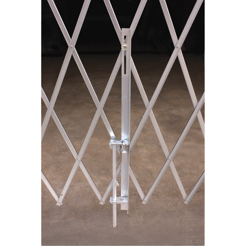 Galvanized Folding Security Gates, Fixed Single Folding, 9' L x 6' 6" H Expanded The Estey Group