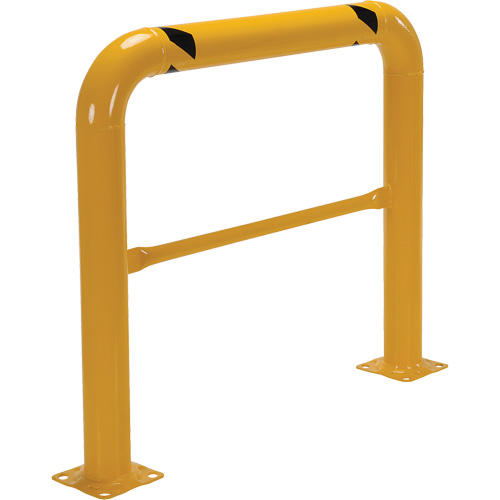 Garde-corps &agrave; profil &eacute;lev&eacute; pour machines, 4' la x 3,5' h, Jaune The Estey Group
