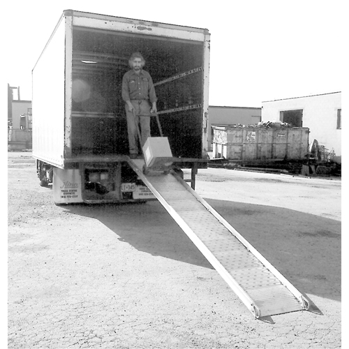 Aluminum Walk ramps with Perforated Traction Grip, 2000 lbs. Capacity, 26" W x 8' L The Estey Group