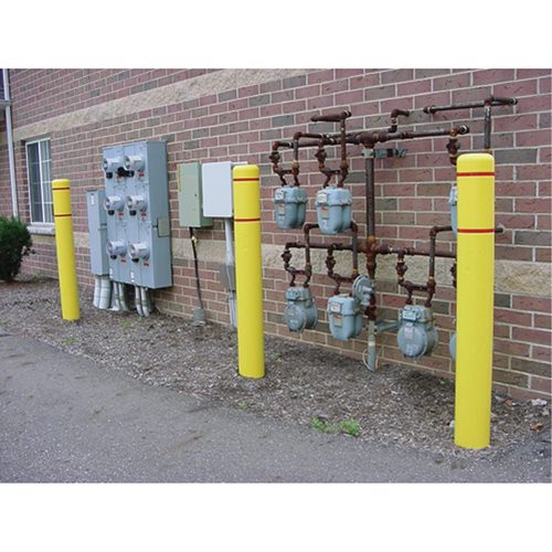 Polyethylene Bollard Covers, 4-1/2" Dia. x 64" L, Yellow The Estey Group
