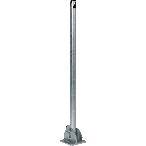 Butoirs repliables, Acier, 42" h x 1-3/4" la, Argent The Estey Group