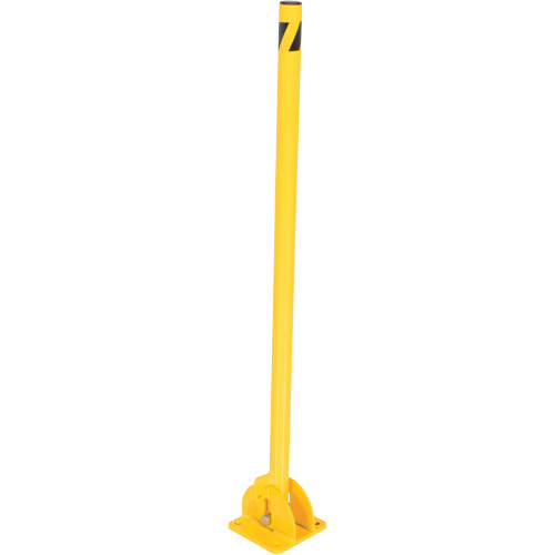 Butoirs repliables, Acier, 42" h x 1-3/4" la, Jaune The Estey Group