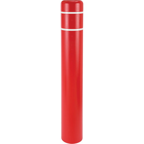 Polyethylene Bollard Covers, 4-1/2" Dia. x 52" L, Red The Estey Group