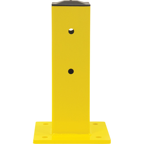 Single Guard Rail Post, Steel, 5" L x 17" H, Safety Yellow The Estey Group