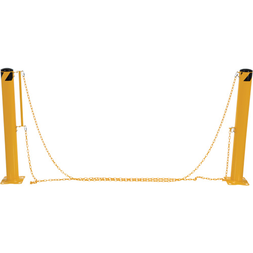 Syst&egrave;me de bornes de protection et chaînes pour quai, Acier, 42" h x 6-5/8" la, Jaune The Estey Group