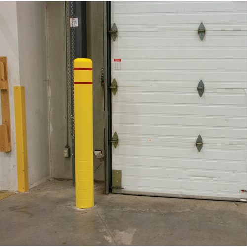 Capuchon en poly&eacute;thyl&egrave;ne pour borne de protection, 6-5/8" dia. x 52" l, Rouge/Jaune The Estey Group