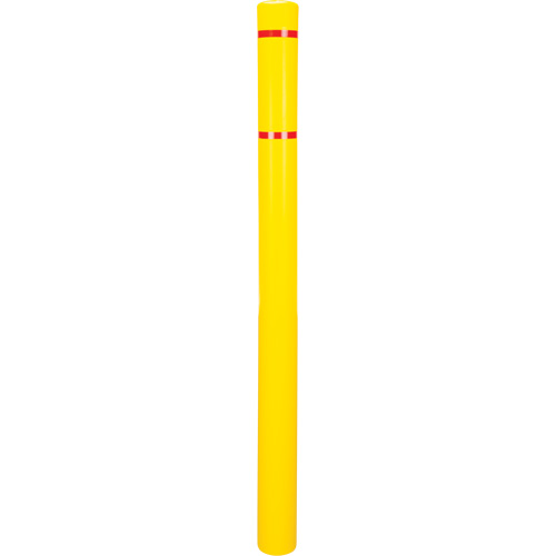 Polyethylene Bollard Cover, 4-1/2" Dia. x 64" L, Red/Yellow The Estey Group