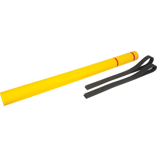 Polyethylene Bollard Cover, 4-1/2" Dia. x 64" L, Red/Yellow The Estey Group