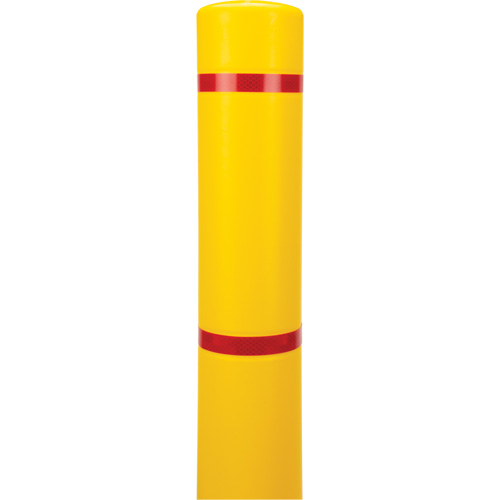 Polyethylene Bollard Cover, 4-1/2" Dia. x 64" L, Red/Yellow The Estey Group