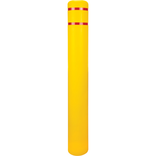 Capuchon en poly&eacute;thyl&egrave;ne pour borne de protection, 6-5/8" dia. x 52" l, Rouge/Jaune The Estey Group