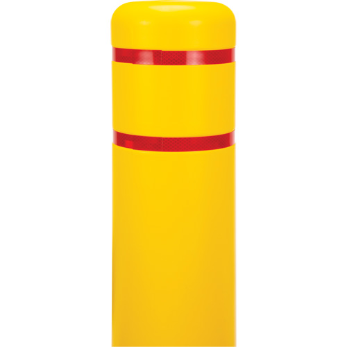 Capuchon en poly&eacute;thyl&egrave;ne pour borne de protection, 6-5/8" dia. x 52" l, Rouge/Jaune The Estey Group