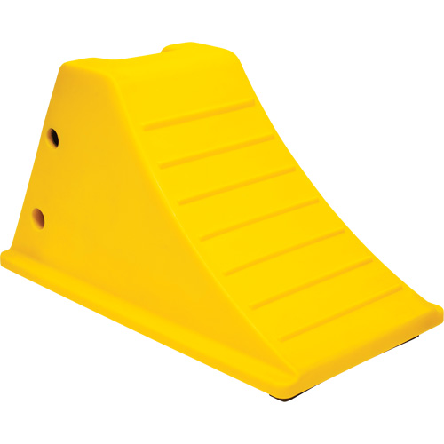 Cales de roue avec surface antid&eacute;rapante en caoutchouc, Polyur&eacute;thane, Jaune, 11-1/4" la x 21" p x 12-1/4" h The Estey Group