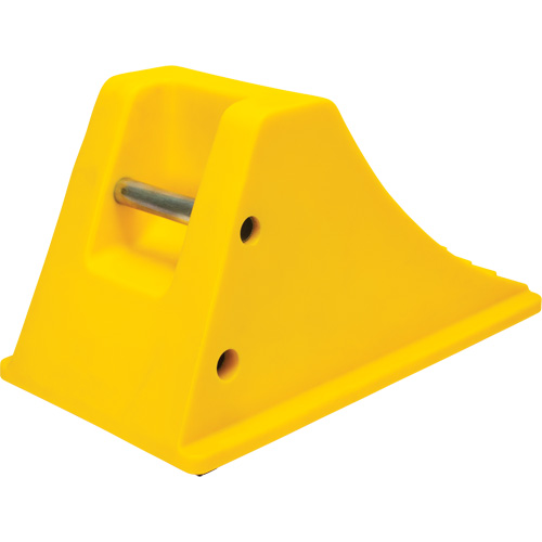 Cales de roue avec surface antid&eacute;rapante en caoutchouc, Polyur&eacute;thane, Jaune, 11-1/4" la x 21" p x 12-1/4" h The Estey Group