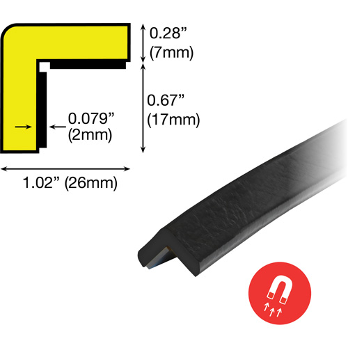 Magnetic E Profile Magnetic 1M Corner Protection Bumper Guard The Estey Group