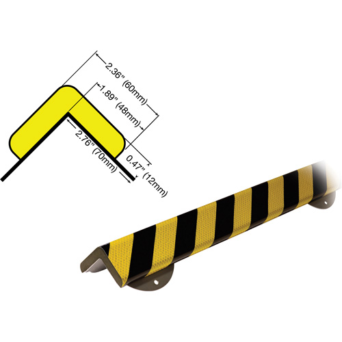 WPK-H+ Profile 1M Corner Protection Bumper Guard Wall Protection Kit The Estey Group