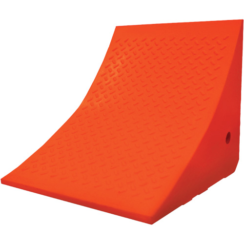 70 Ton Large Equipment Wheel Chock, Urethane, Orange The Estey Group