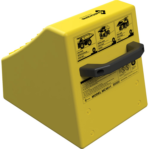 Checkers Safety Heavy-Duty Ultra Class Mining Wheel Chock without Bracket, HDPE, Yellow, 14-1/2" W x 17-1/2" D x 16" H The Estey Group