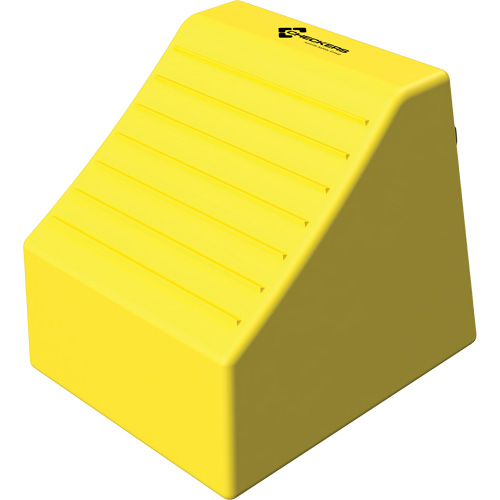 Checkers Safety Heavy-Duty Ultra Class Mining Wheel Chock without Bracket, HDPE, Yellow, 14-1/2" W x 17-1/2" D x 16" H The Estey Group
