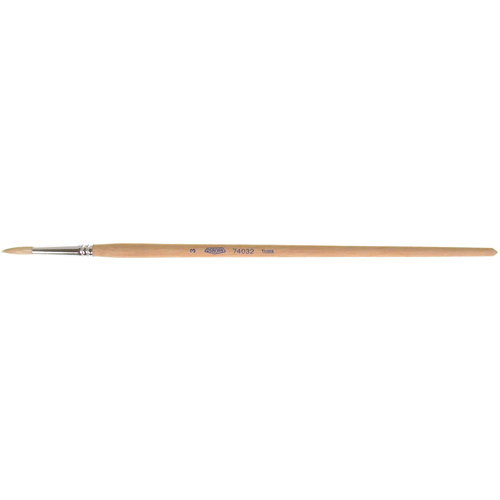 Pinceau de forme ronde en soies blanches pures pour marquage, Largeur de la brosse de 3/16", Soie blanche, Manche &agrave; Bois The Estey Group