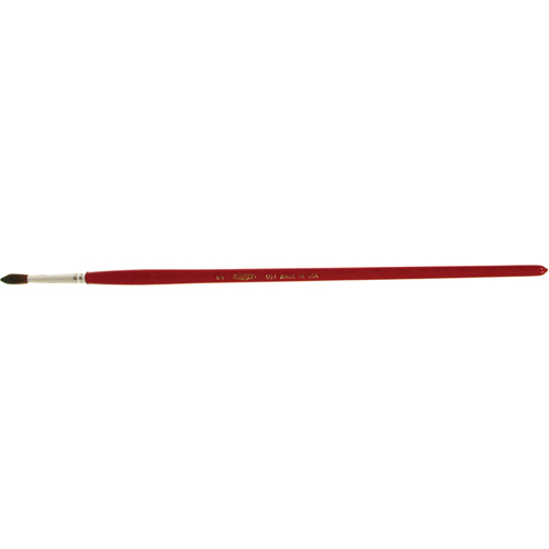 Pinceau de forme ronde pour marquage, Largeur de la brosse de 3/16", Soie de chameau, Manche &agrave; Bois The Estey Group
