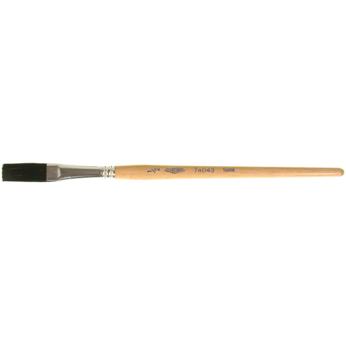 Pinceau une passe, Largeur de la brosse de 1/2", Soie de bœuf, Manche &agrave; Bois The Estey Group