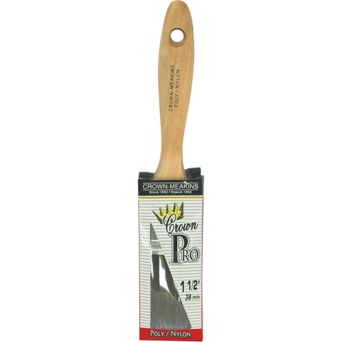 Pinceau droit Pro, Poly/nylon, Manche Bois, Largeur de 1-1/2" The Estey Group