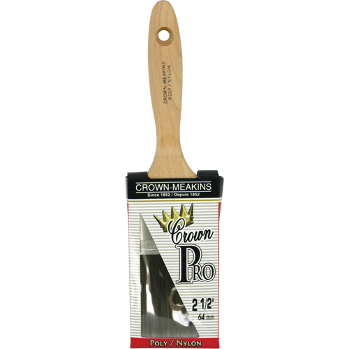 Pinceau &agrave; soies angulaires Crown Pro, Poly/nylon, Manche Bois, Largeur de 2-1/2" The Estey Group