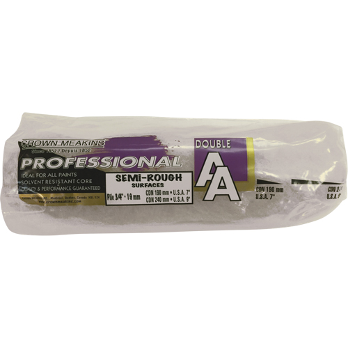 Professional AA Synthetic Paint Roller Cover, 19 mm (3/4") Nap, 240 mm (9-1/2") L The Estey Group