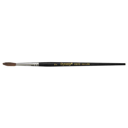 Pinceau pointu &agrave; soies noires pour artiste, Largeur de la brosse de 4 mm, Soie de chameau, Manche &agrave; Bois The Estey Group