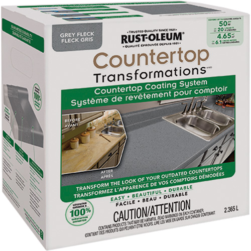 Countertop Transformations&reg; Fleck Countertop Coating System, 2.37 L, Kit, Grey Flock The Estey Group