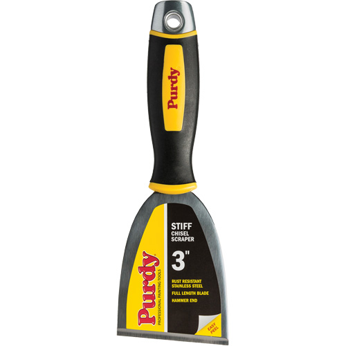 Grattoir rigide en ciseau de premi&egrave;re qualit&eacute;, Lame Acier &agrave; haute teneur en carbone, Largeur 3", Manche Plastique The Estey Group