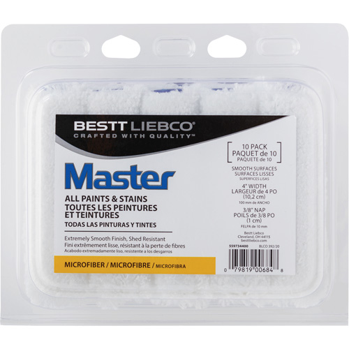 Couvre-rouleau en microfibre Master, Nap 10 mm (3/8"), 101,6 mm (4") l The Estey Group