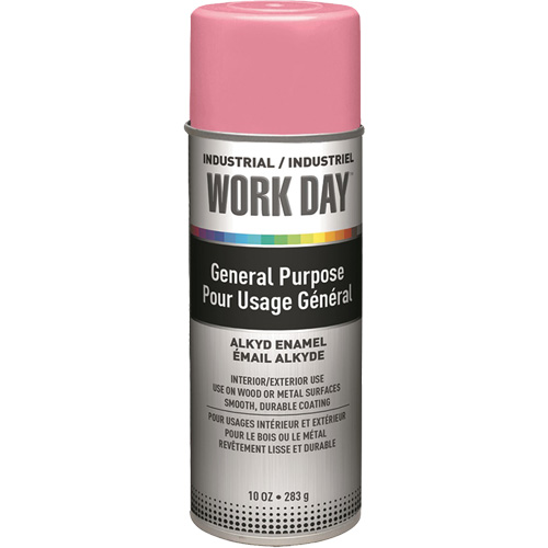 Industrial Work Day Paint, Pink, Gloss, 10 oz., Aerosol Can The Estey Group