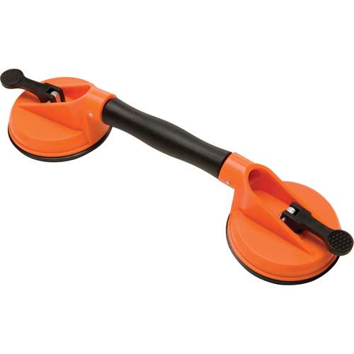 Manually Operated Hand Vacuum Cups - Double Handcup-Swivel, 50 lbs. Capacity, 4-5/8", Lever, 13" Handle Length The Estey Group