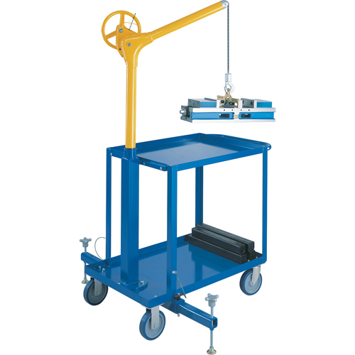Tall Industrial Lifting Device with Mobile Cart, 500 lbs. (0.25 tons) Capacity The Estey Group