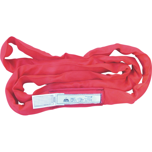 Round Slings, Red, 3" W x 6' L, 14000 lbs. Vertical Load The Estey Group