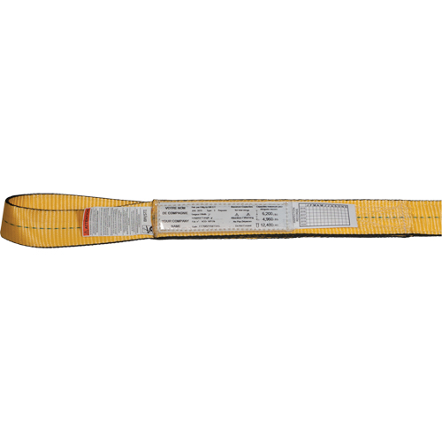 Nylon Slings, Single Ply, Double Eye, Type 3, 4" W x 3' L, 6200 lbs. Vertical Load Limit The Estey Group