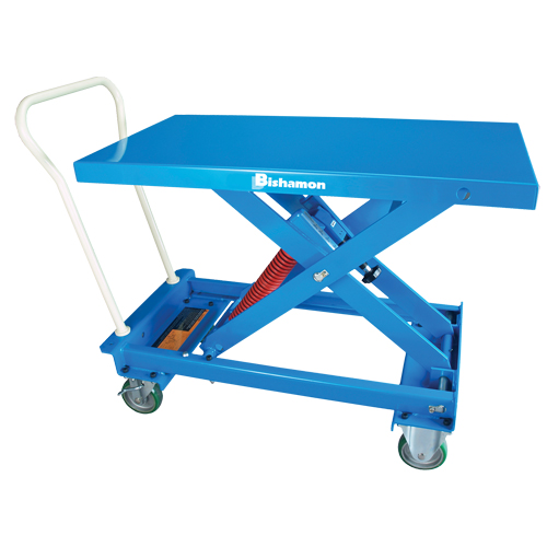 Table de travail mobile avec nivellement automatique &agrave; ciseaux MobiLeveler, 39-4/5" lo x 20-1/2" la, Acier, Capacit&eacute; 880 lb The Estey Group