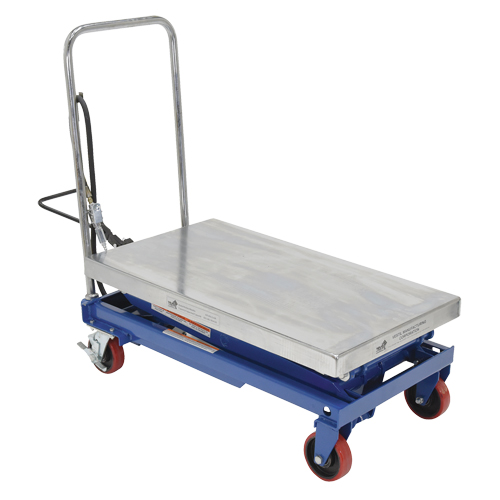 Pneumatic Hydraulic Scissor Lift Table, Steel, 35-1/2" L x 20" W, 800 lbs. Cap. The Estey Group